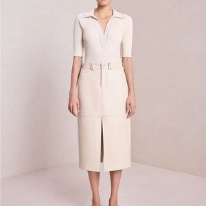 ALC Vegan Leather Alden Midi Skirt